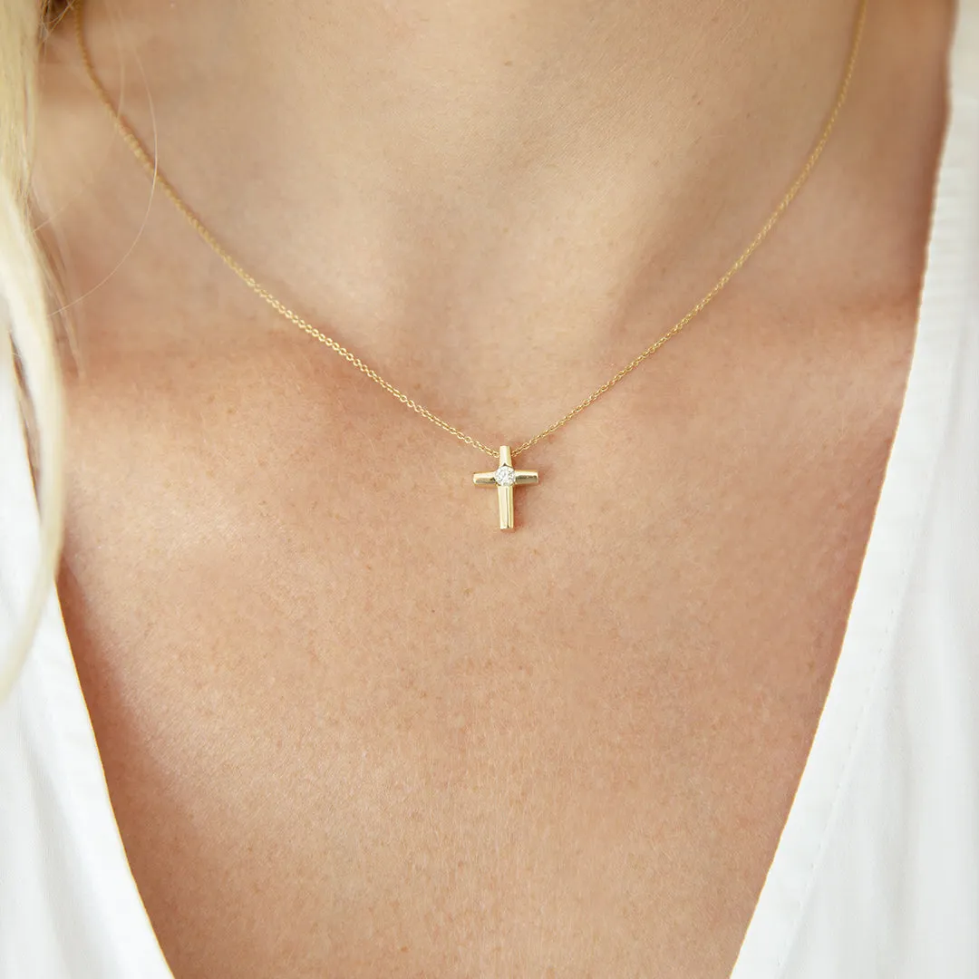 Center Diamond Cross sold by Baby Gold product image thumbnail 4