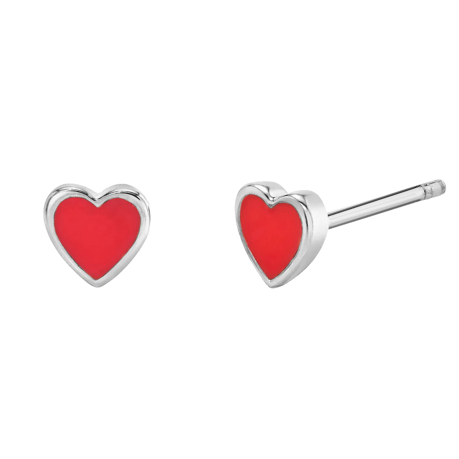 Enamel Heart Shape Studs sold by Baby Gold product image thumbnail 2