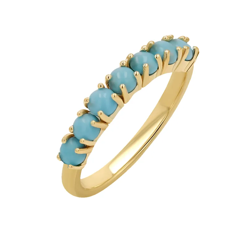 Genuine Turquoise Half Eternity Band sold by Baby Gold