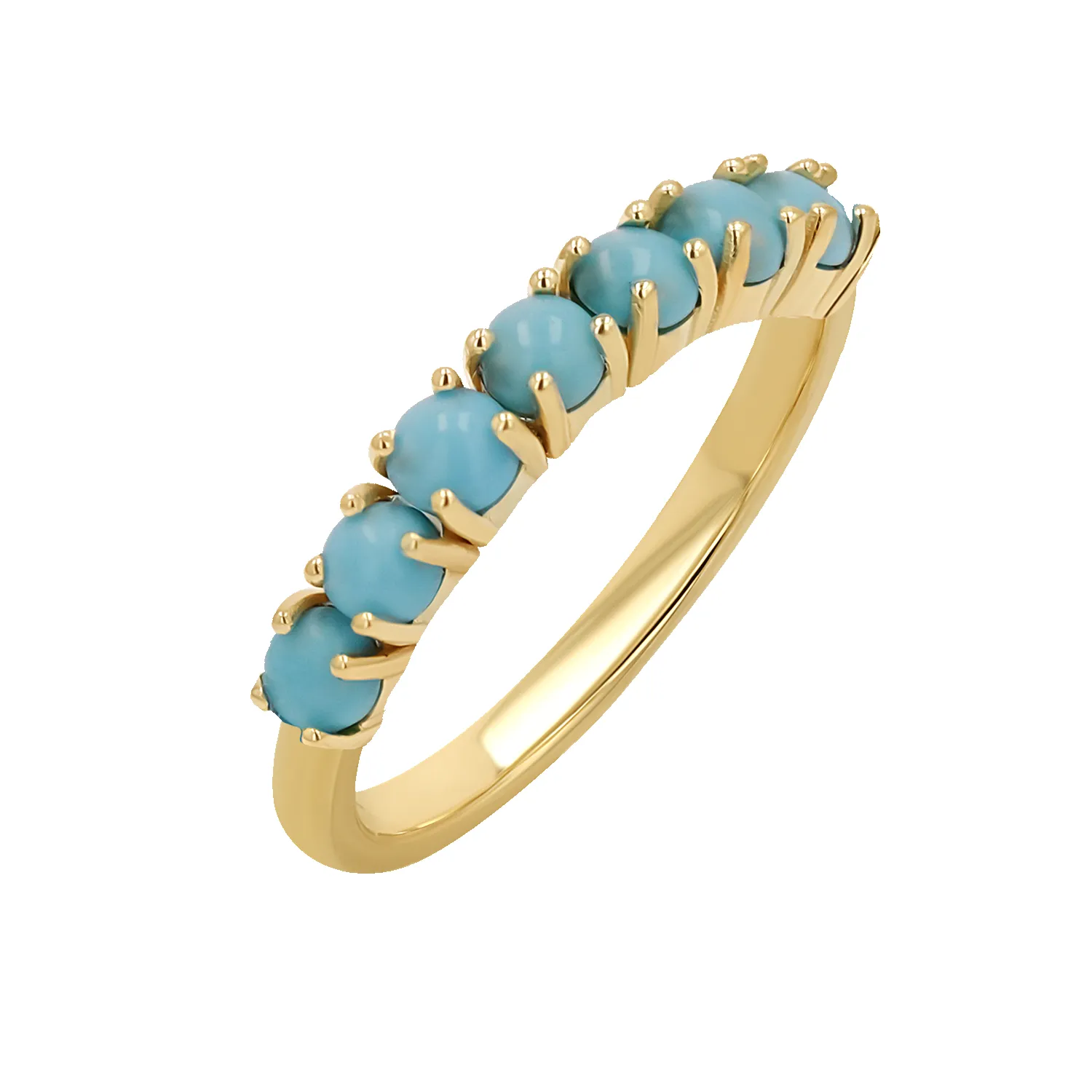 Genuine Turquoise Half Eternity Band sold by Baby Gold