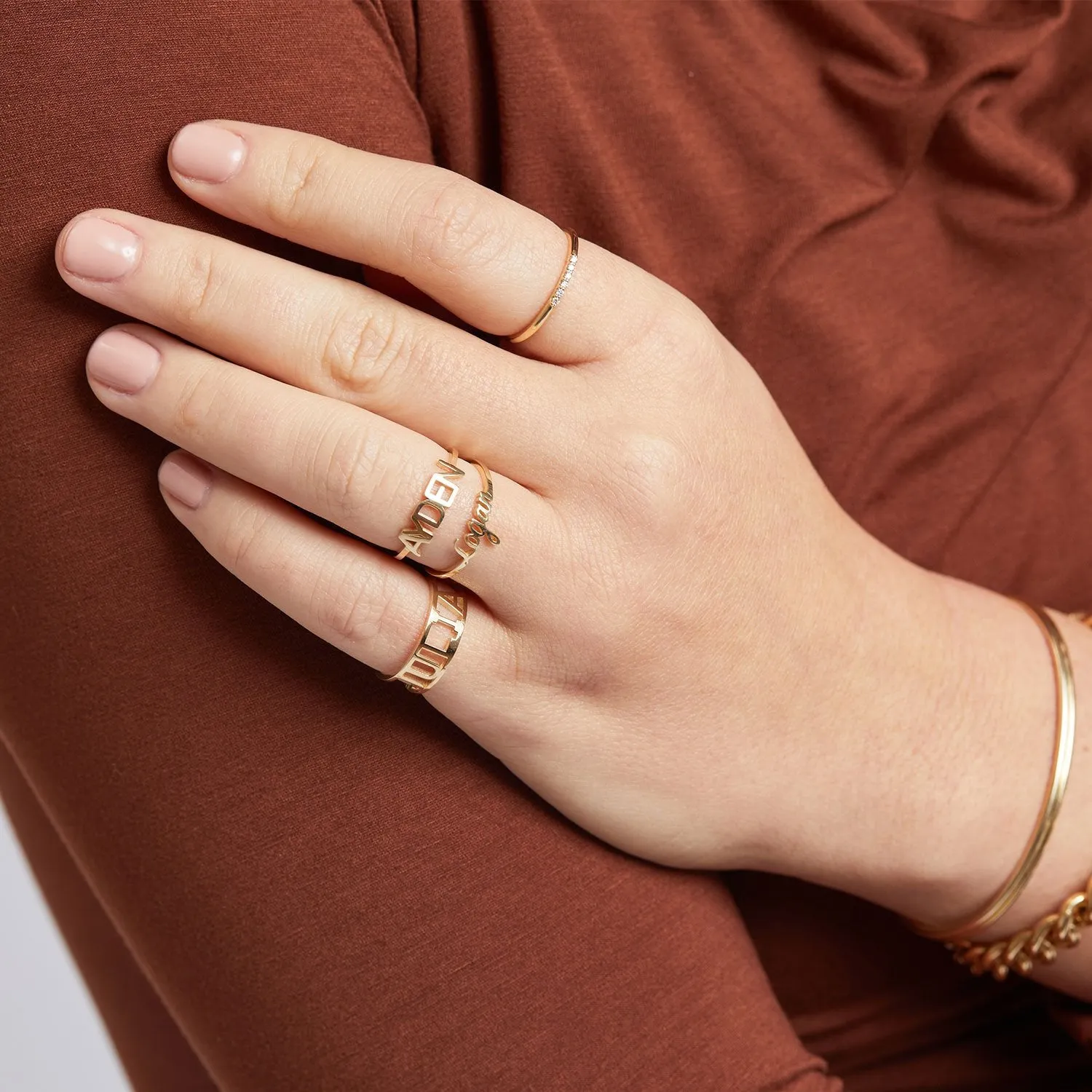 Dainty Diamond Band sold by Baby Gold product image thumbnail 4