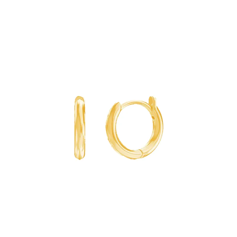 Petit Solid Huggie Earrings sold by Baby Gold
