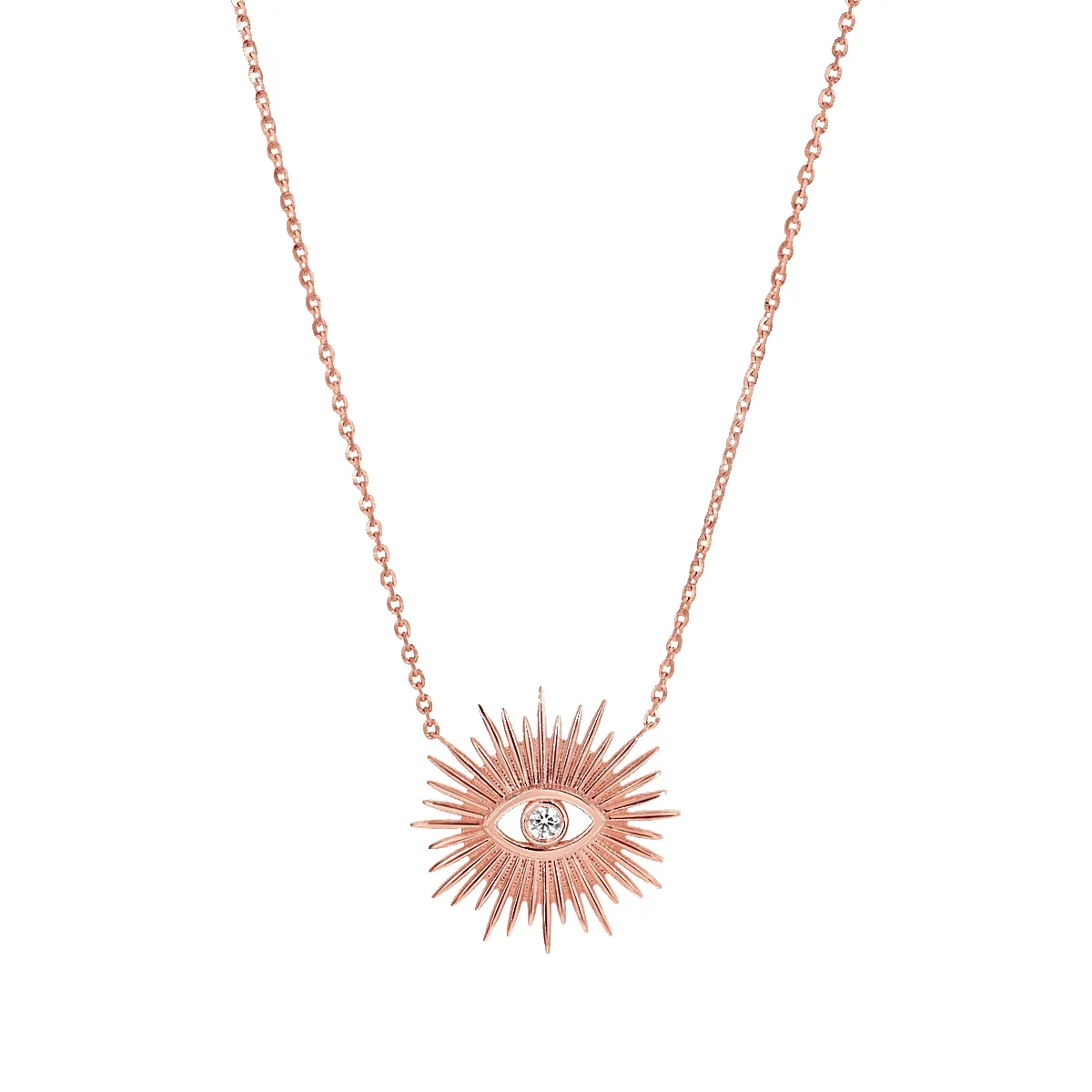 Sunburst Evil Eye Necklace sold by Baby Gold product image thumbnail 3
