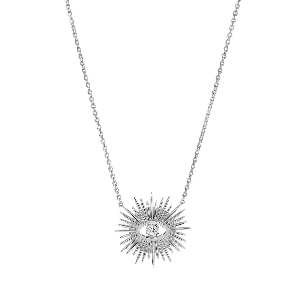 Sunburst Evil Eye Necklace sold by Baby Gold product image thumbnail 2
