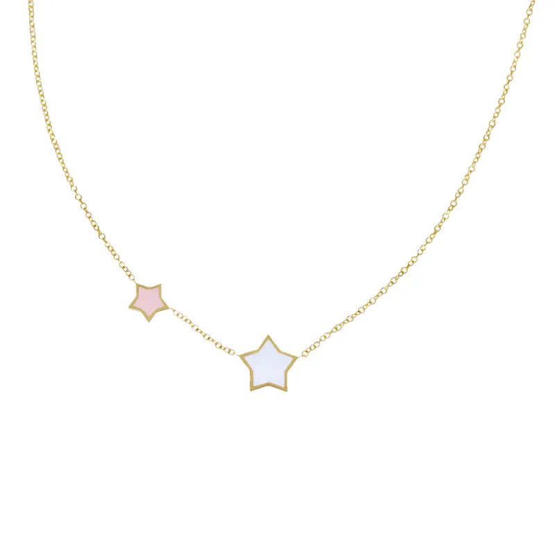 Twinkle Star Enamel Necklace sold by Baby Gold