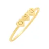 Engravable Letter Heart Stacking Ring sold by Baby Gold
