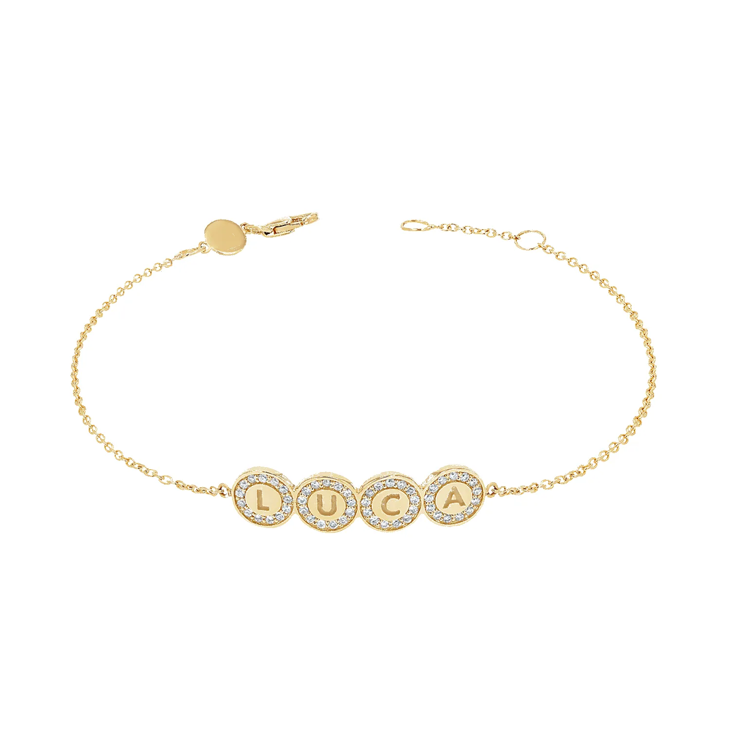 Custom Diamond Bubble Bracelet sold by Baby Gold
