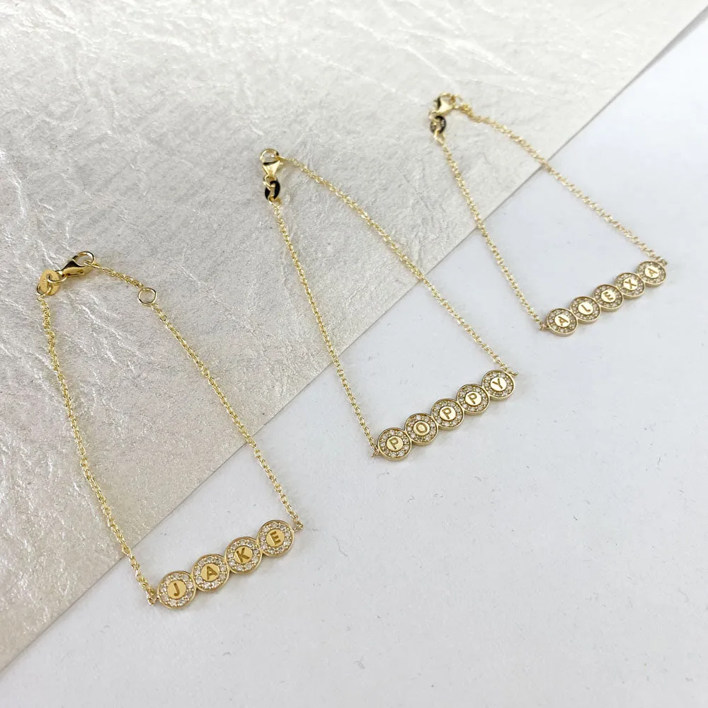 Custom Diamond Bubble Bracelet sold by Baby Gold product image thumbnail 5