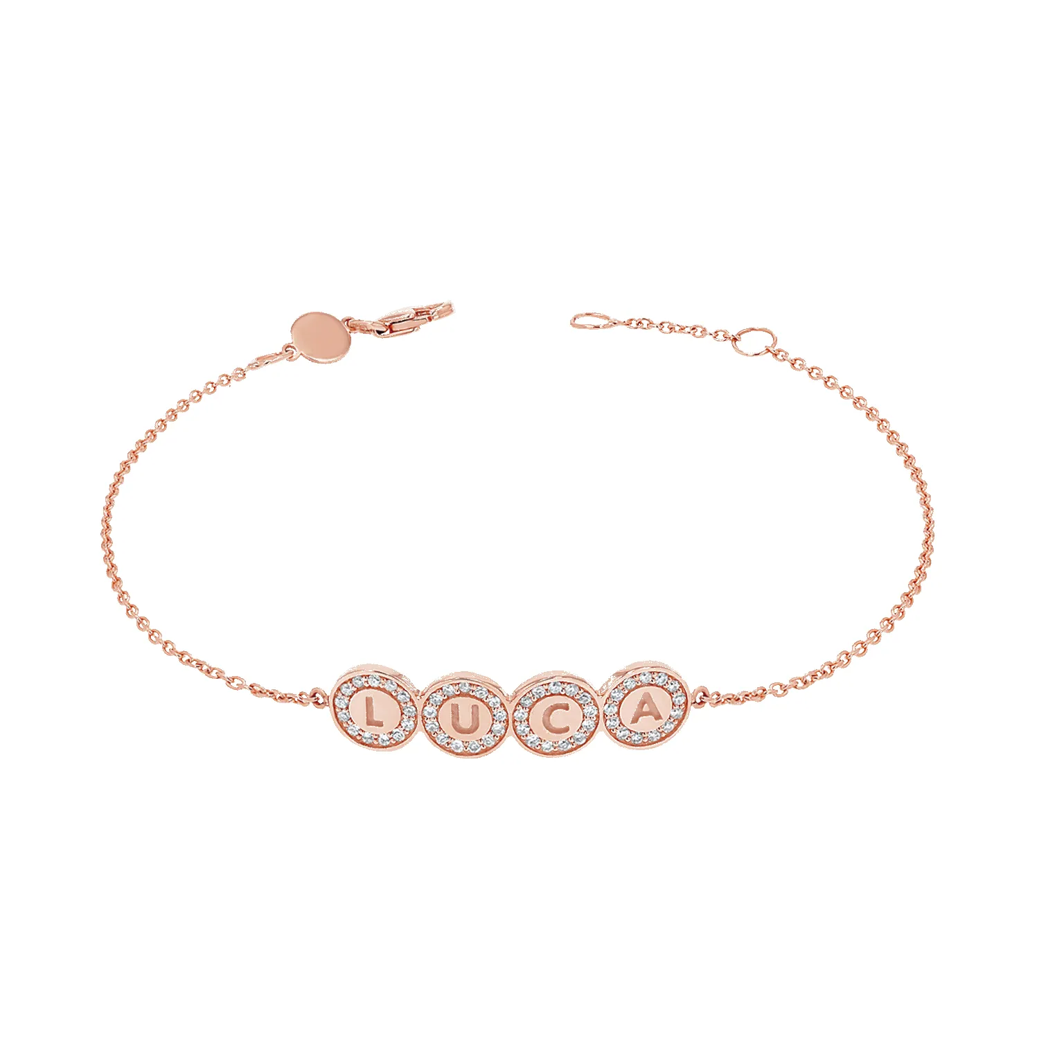 Custom Diamond Bubble Bracelet sold by Baby Gold product image thumbnail 3