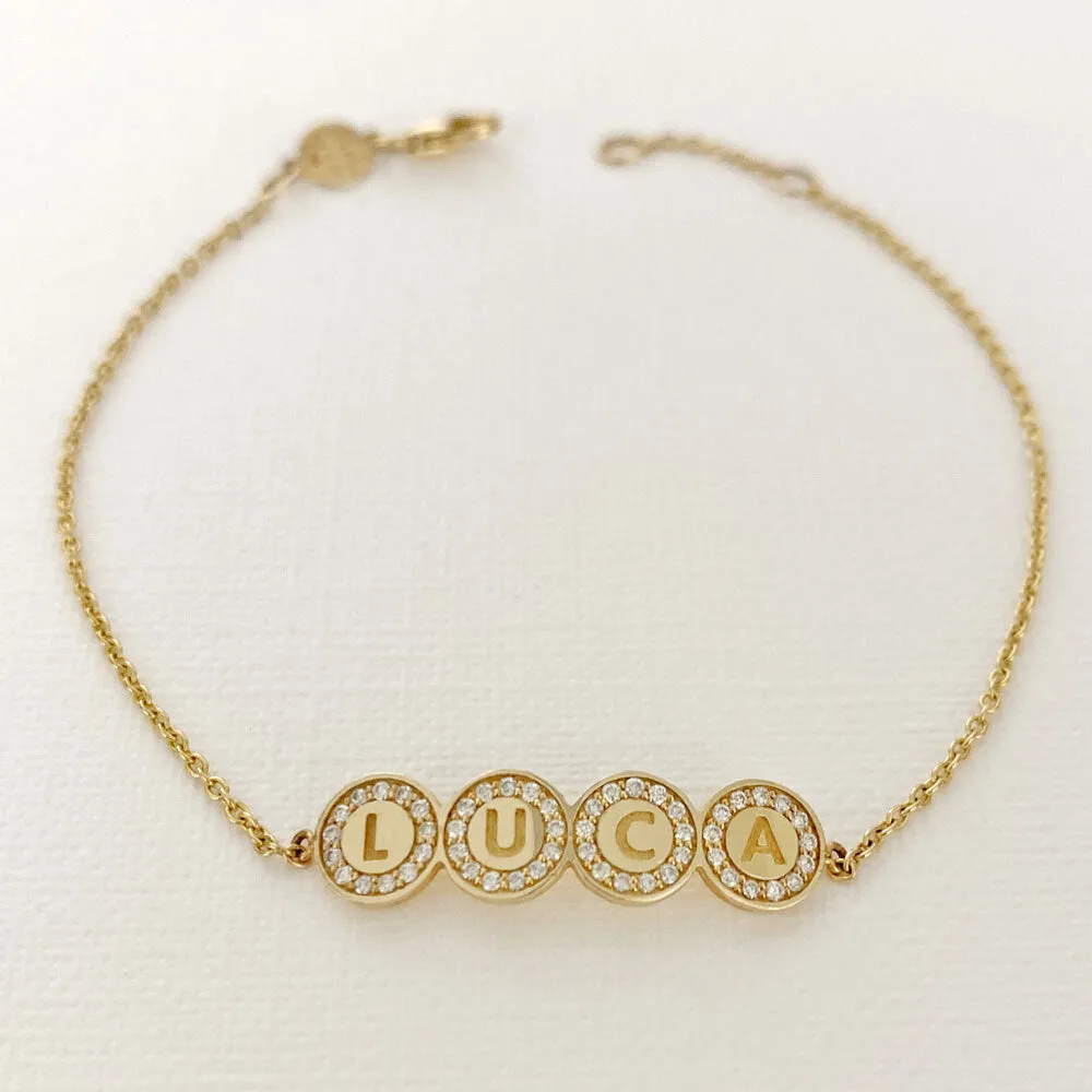 Custom Diamond Bubble Bracelet sold by Baby Gold product image thumbnail 4
