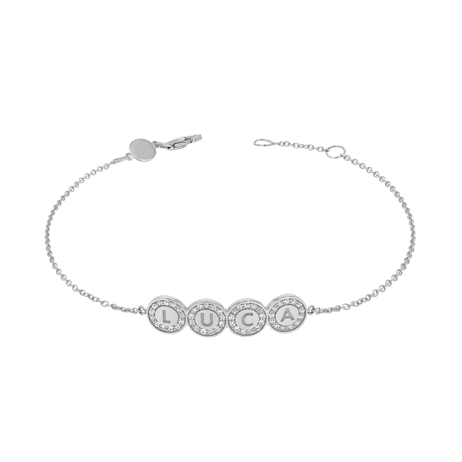 Custom Diamond Bubble Bracelet sold by Baby Gold product image thumbnail 2