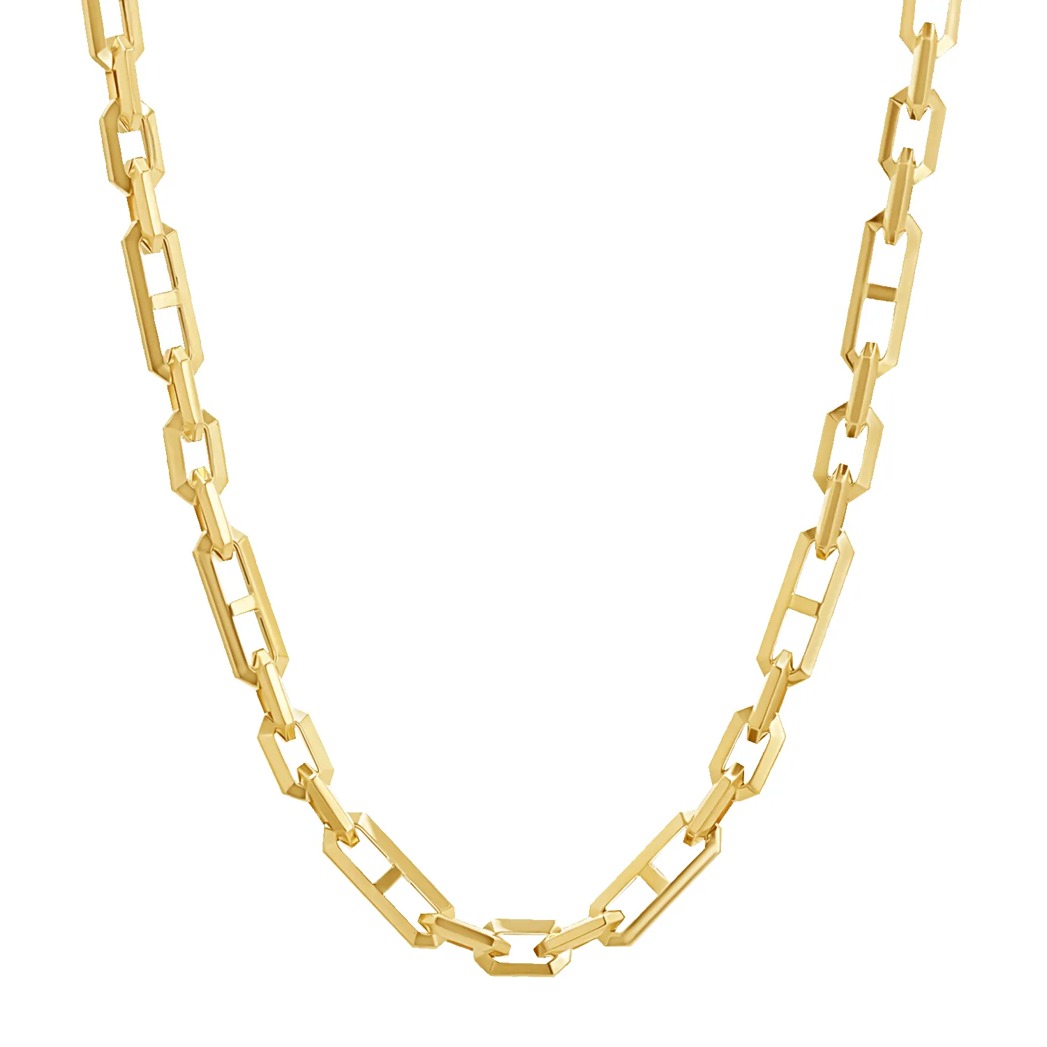 Beveled Link Statement Chain Necklace sold by Baby Gold