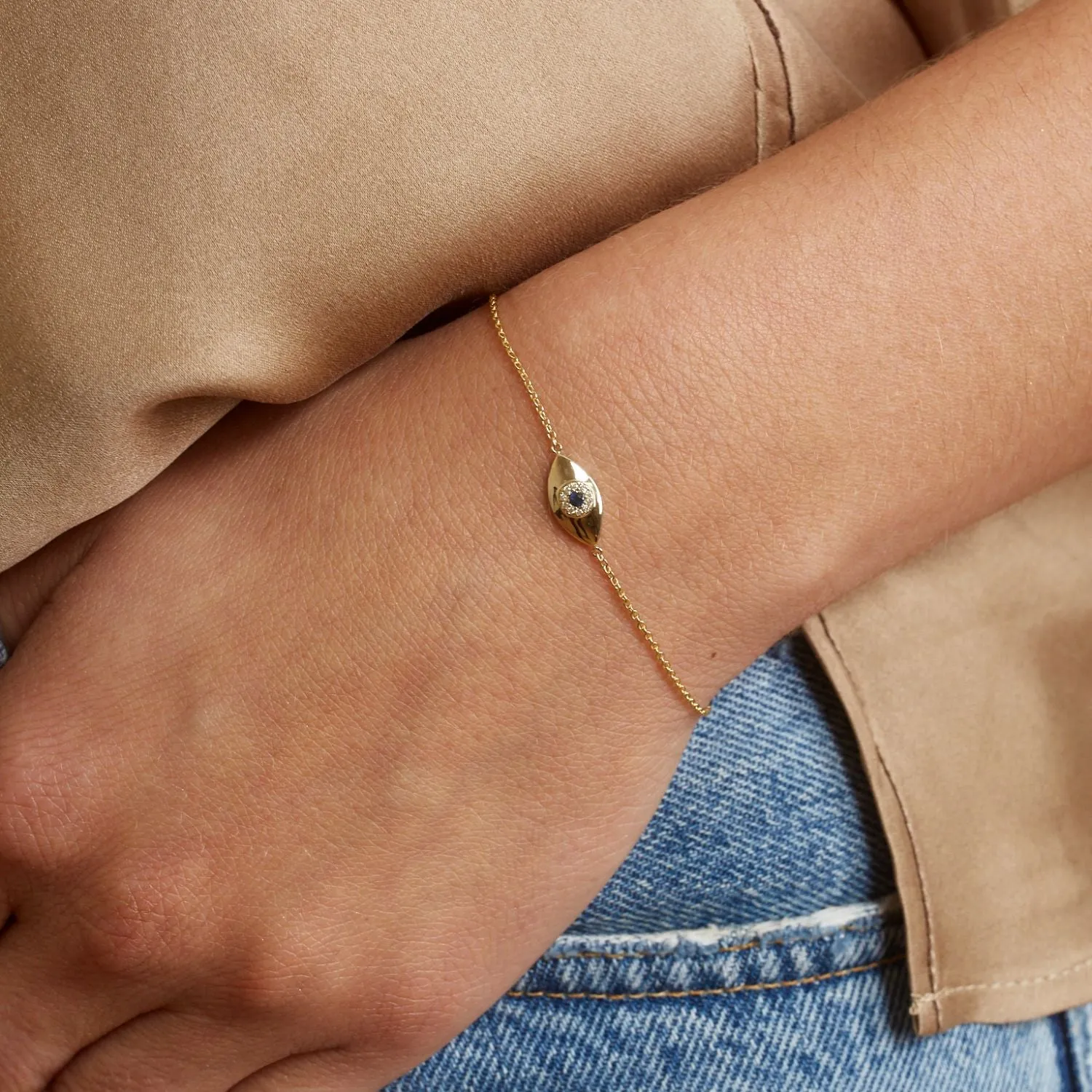 Evil Eye Bracelet sold by Baby Gold product image thumbnail 4