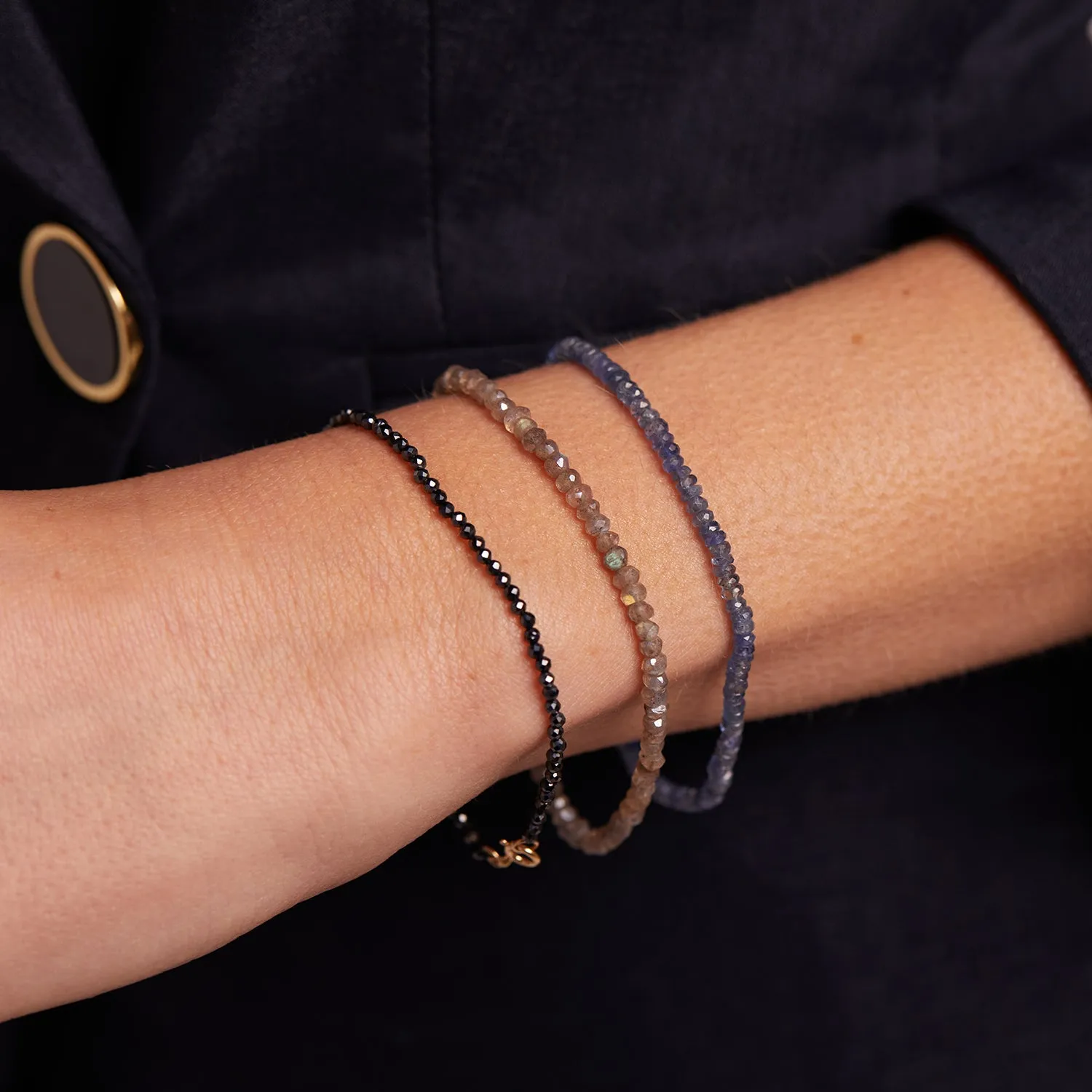 Labradorite Beaded Bracelet sold by Baby Gold product image thumbnail 2