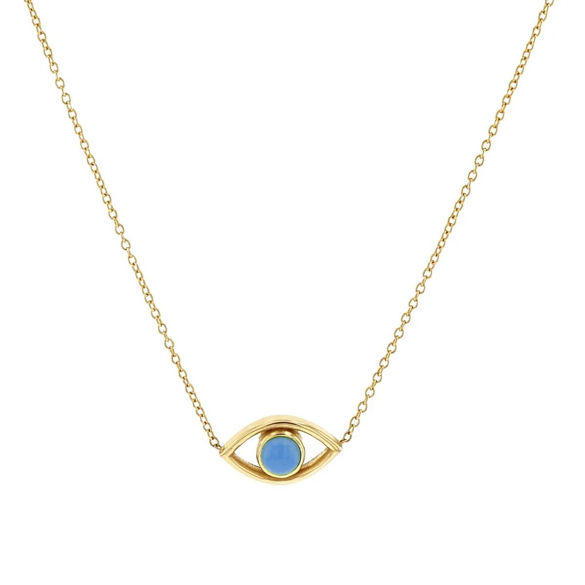 Turquoise Evil Eye Necklace sold by Baby Gold
