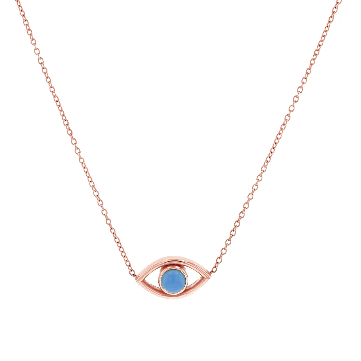 Turquoise Evil Eye Necklace sold by Baby Gold product image thumbnail 3
