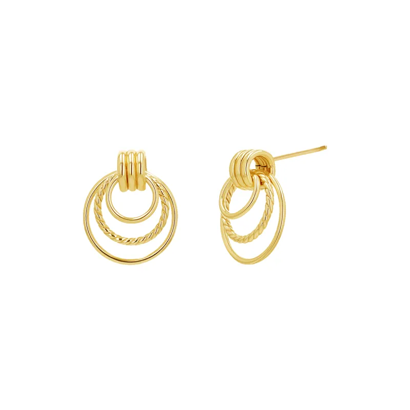 Trio Hoop Door Knocker Earrings sold by Baby Gold