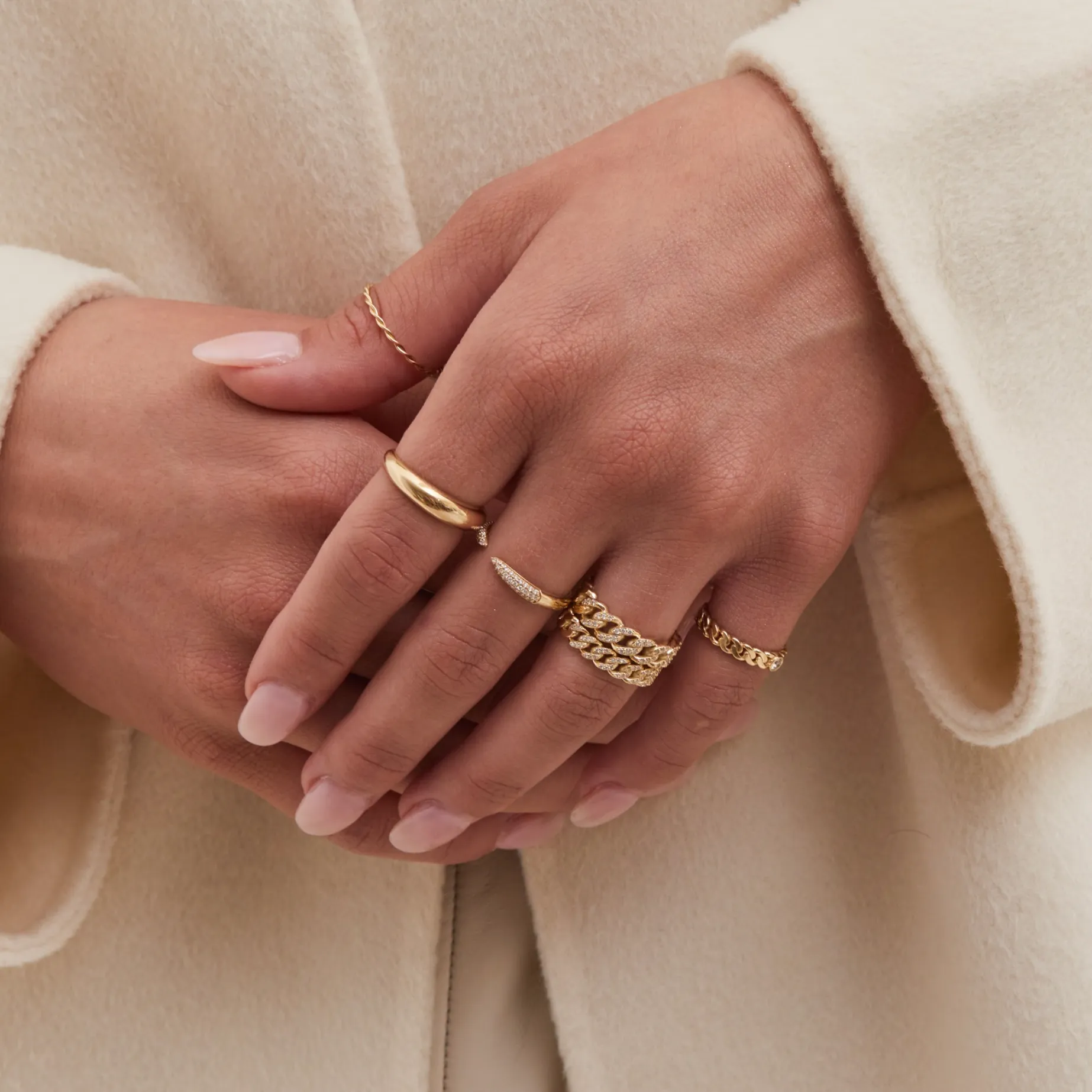 Diamond Pave Cuban Link Ring sold by Baby Gold product image thumbnail 5