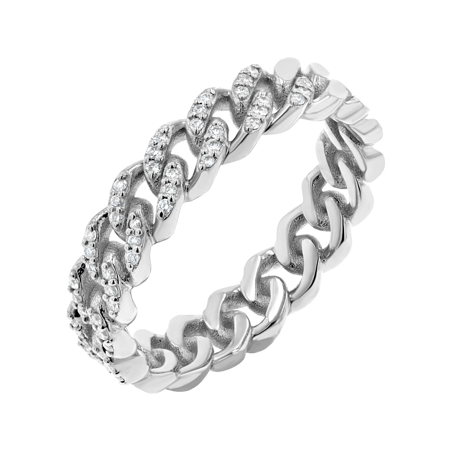 Diamond Pave Cuban Link Ring sold by Baby Gold product image thumbnail 2