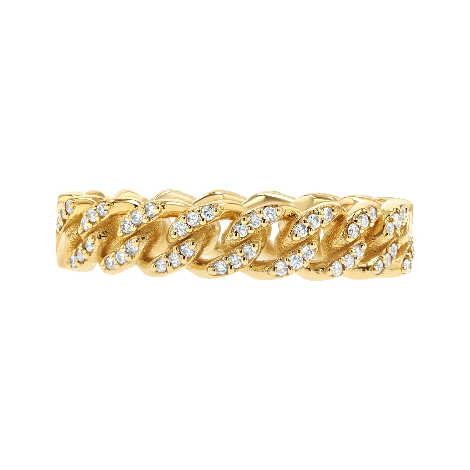 Diamond Pave Cuban Link Ring sold by Baby Gold product image thumbnail 4