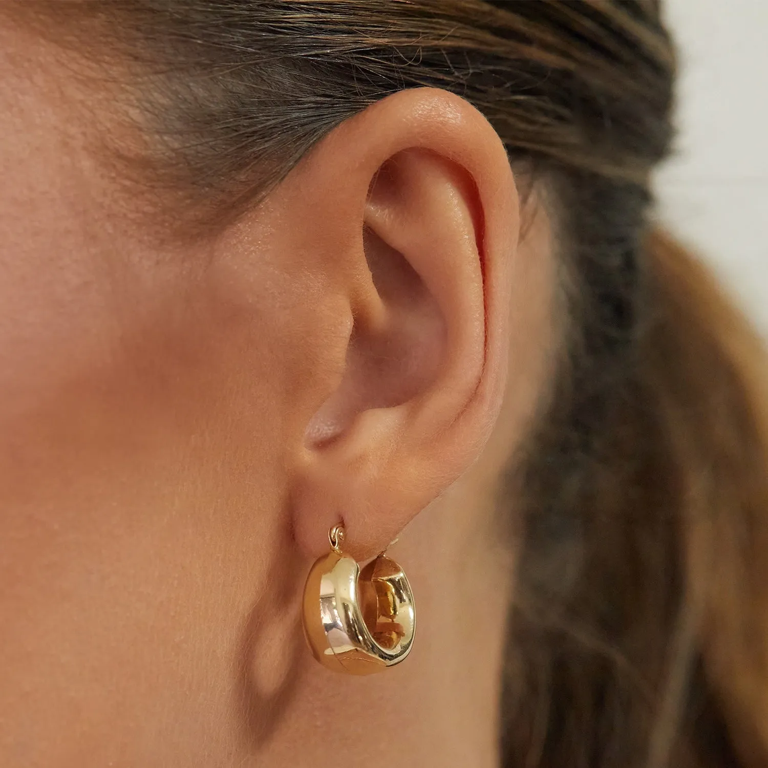 Hailey Large Chunky Hoops sold by Baby Gold product image thumbnail 3