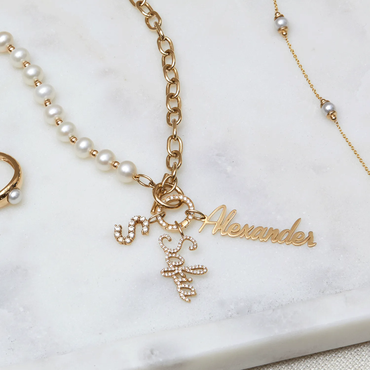 Vertical Script Name Charm sold by Baby Gold product image thumbnail 4