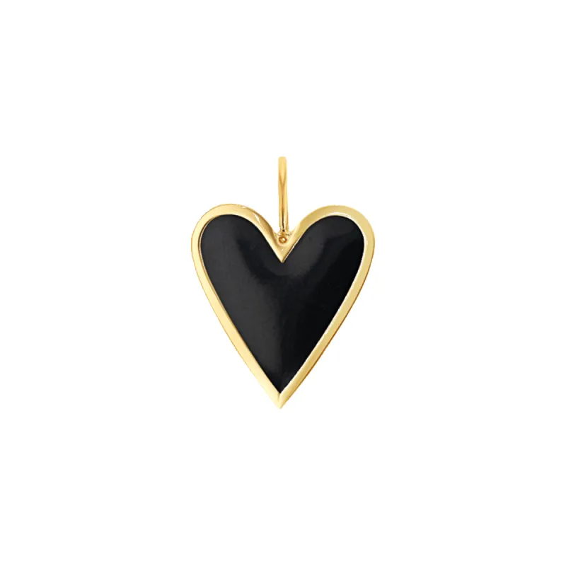 Enamel Elongated Heart Charm sold by Baby Gold