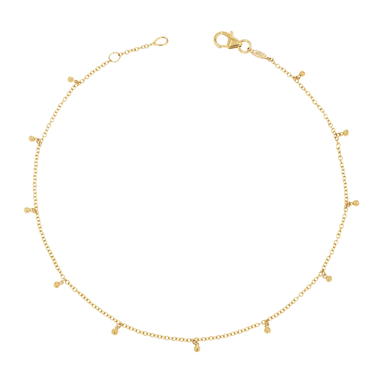 Dangle Ball Anklet sold by Baby Gold
