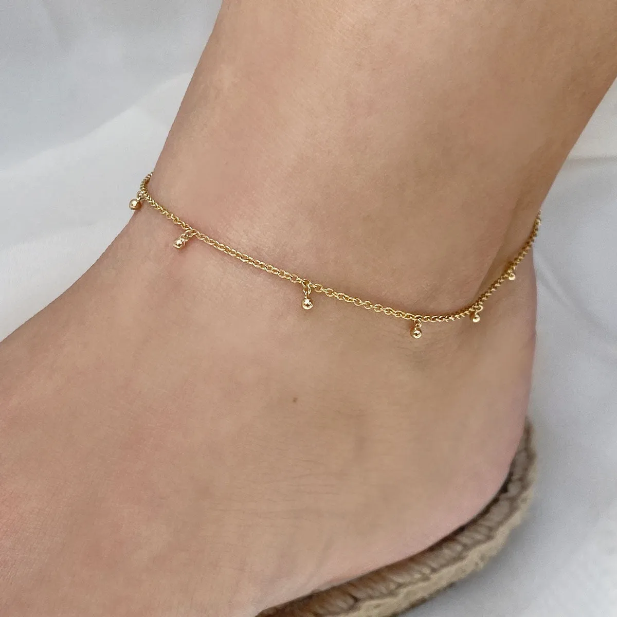 Dangle Ball Anklet sold by Baby Gold product image thumbnail 3