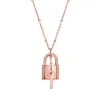 Love Padlock and Key Sparkle Chain Necklace sold by Baby Gold