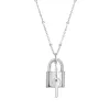 Love Padlock and Key Sparkle Chain Necklace sold by Baby Gold