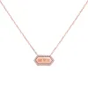 Diamond Hex Engravable Tag Necklace sold by Baby Gold
