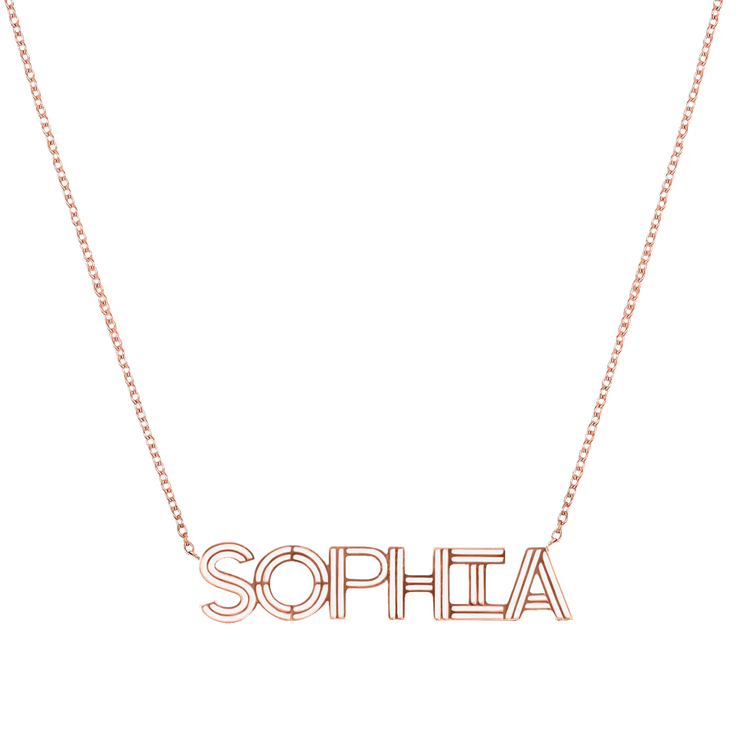 Deco Cut-Out Name Necklace sold by Baby Gold product image thumbnail 3