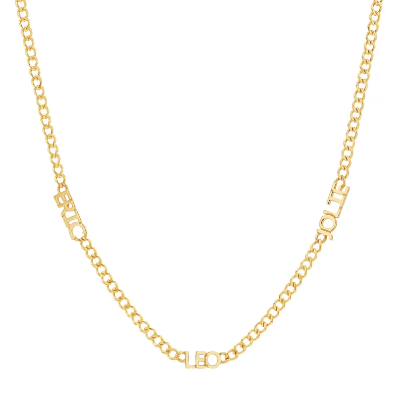 Mini Name Cuban Chain Necklace sold by Baby Gold