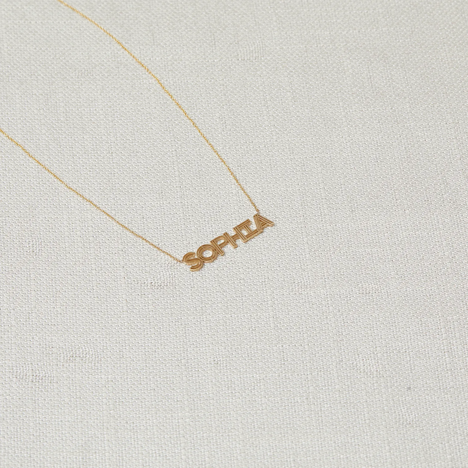 Deco Cut-Out Name Necklace sold by Baby Gold product image thumbnail 4