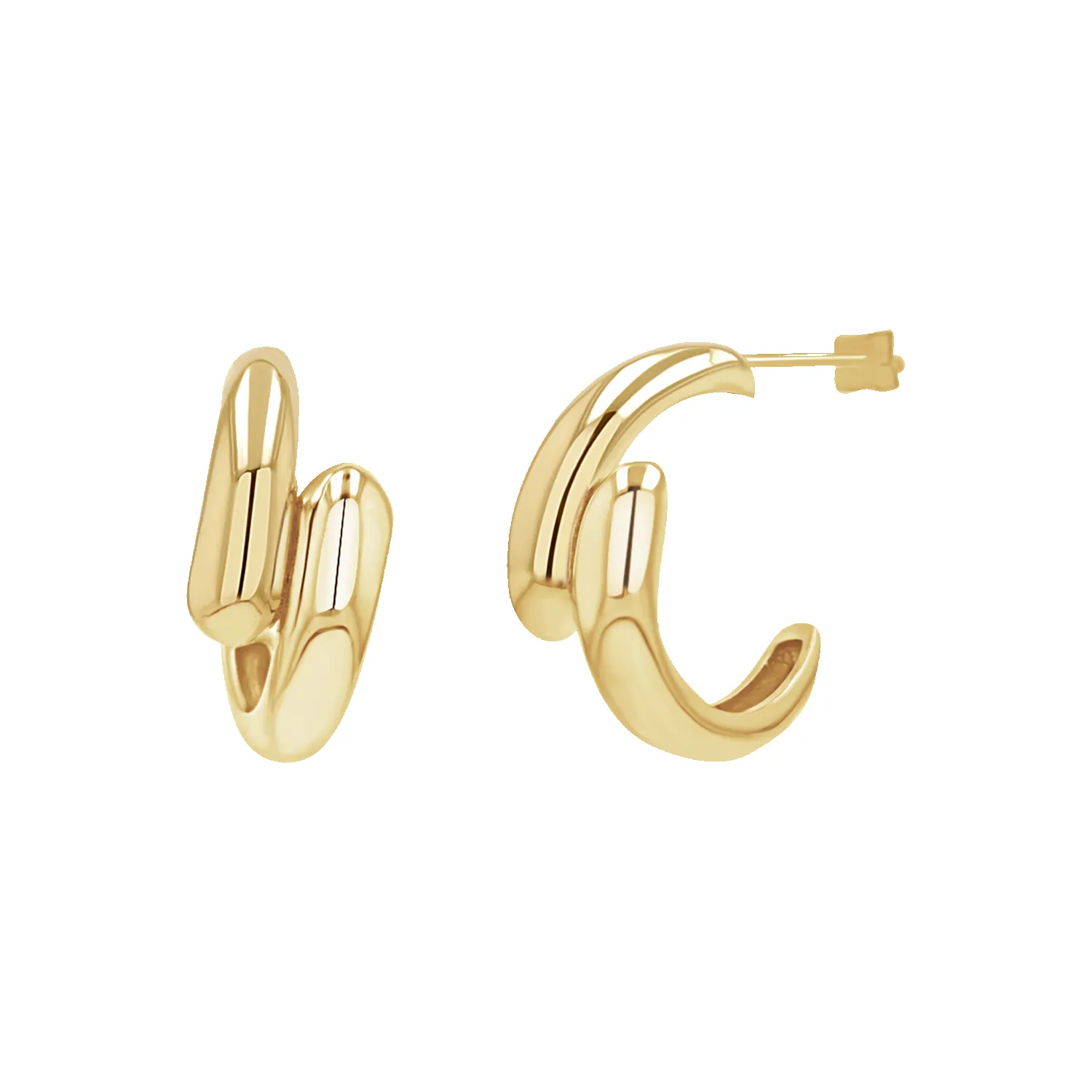 Solid Rendezvous Hoop Earrings sold by Baby Gold