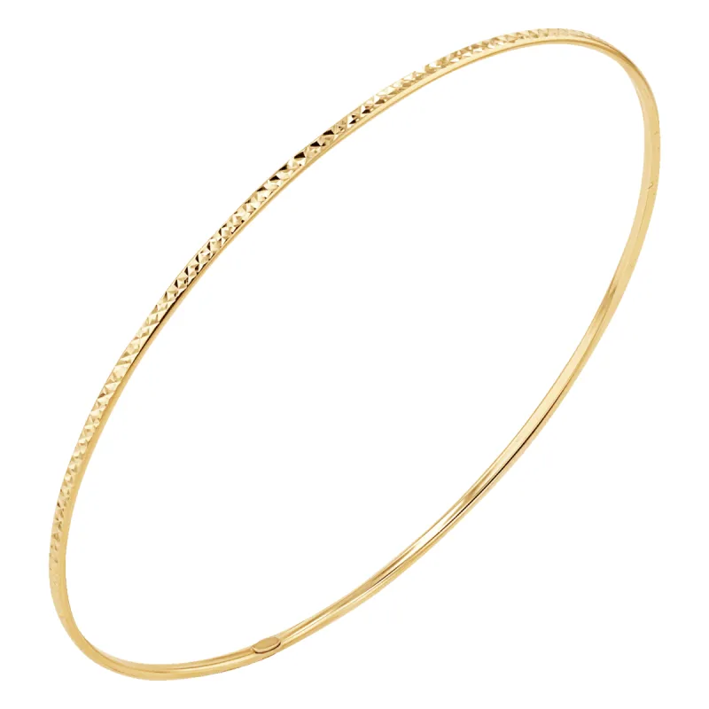 Diamond Cut Wire Bangle sold by Baby Gold