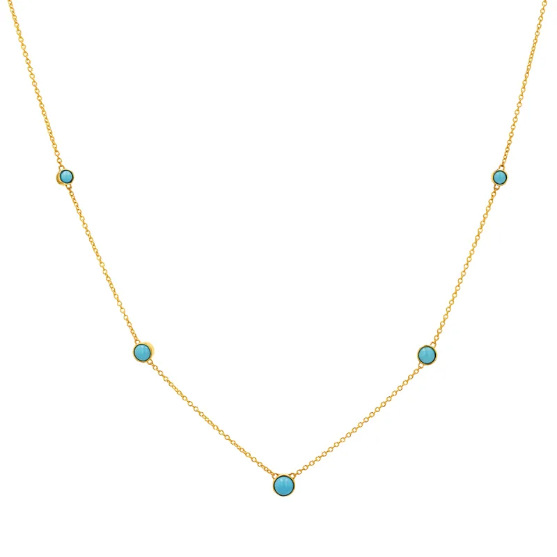 Graduating Genuine Turquoise Necklace sold by Baby Gold