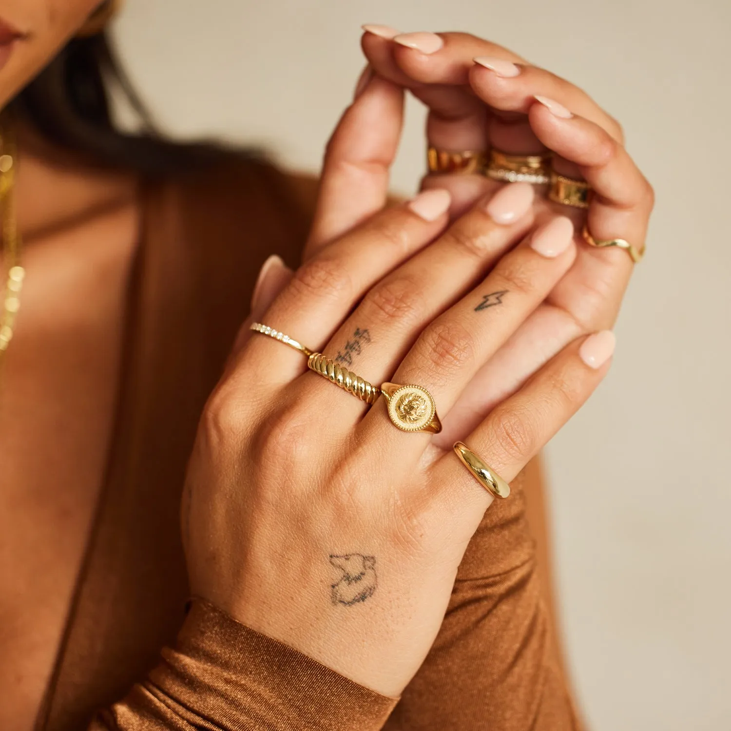 Wide Twist Ring sold by Baby Gold product image thumbnail 4