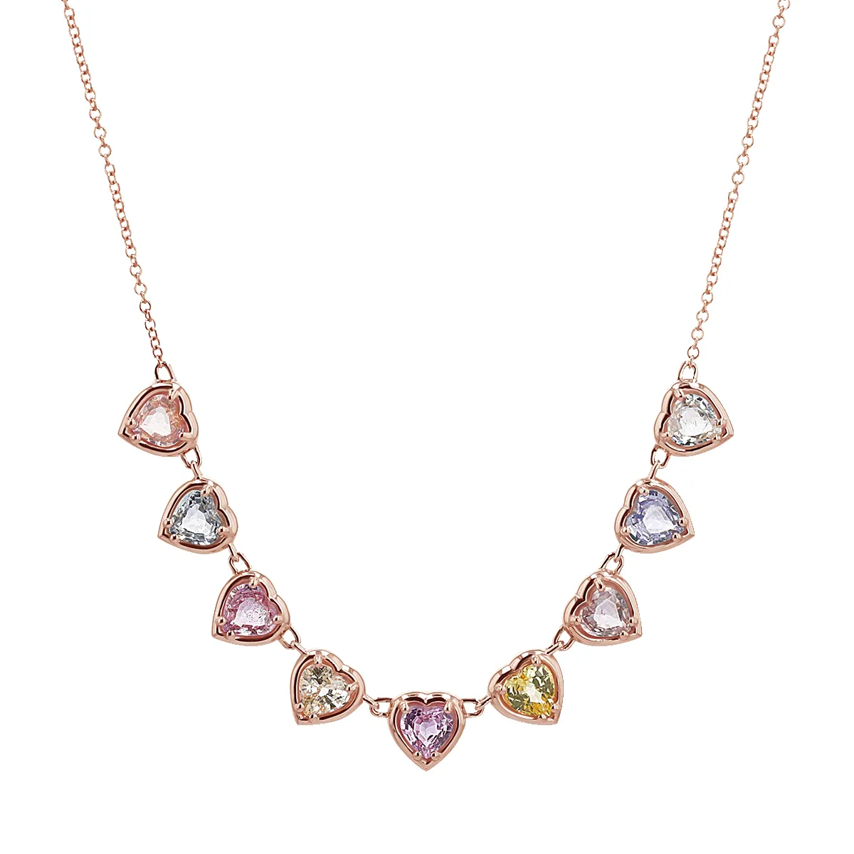 Sapphire Heart Strand Necklace sold by Baby Gold product image thumbnail 3