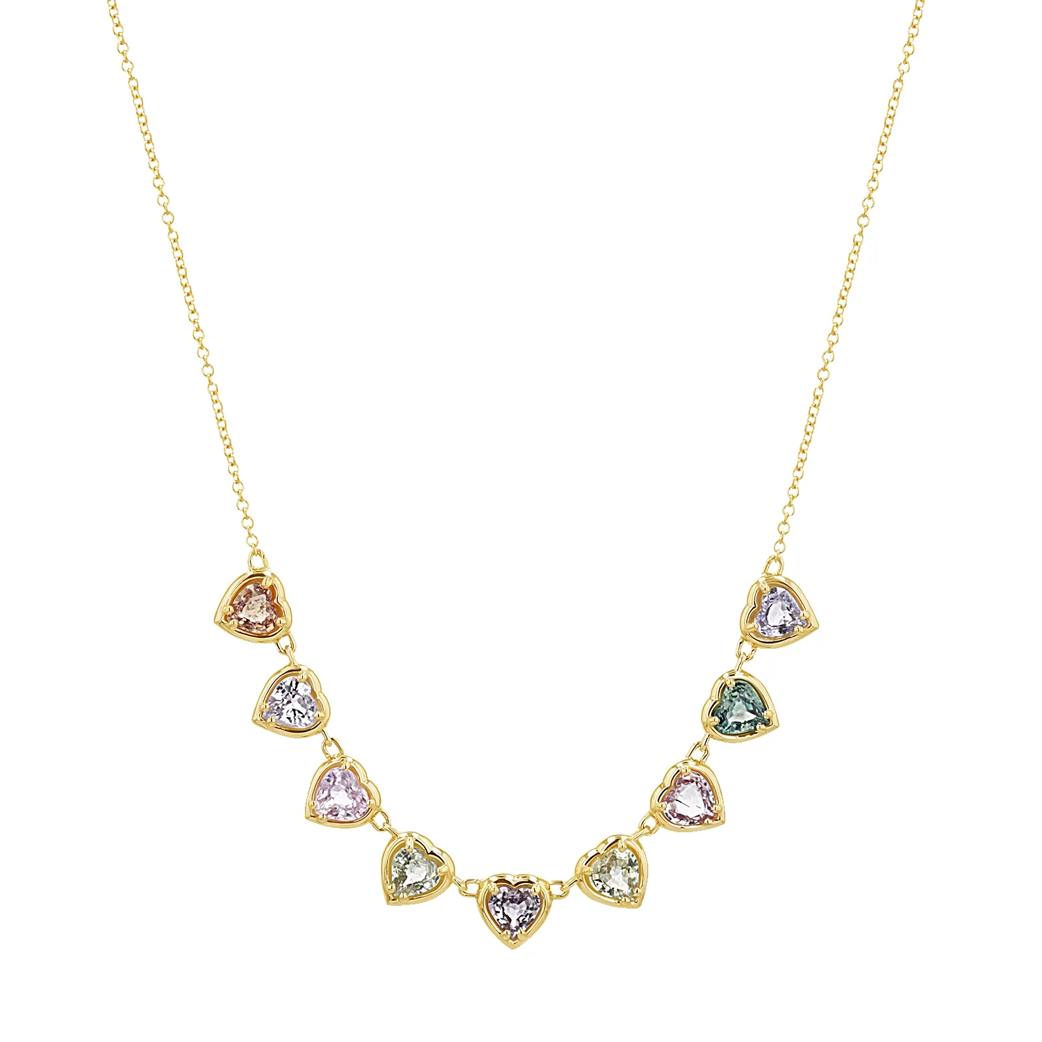 Sapphire Heart Strand Necklace sold by Baby Gold product image thumbnail 5