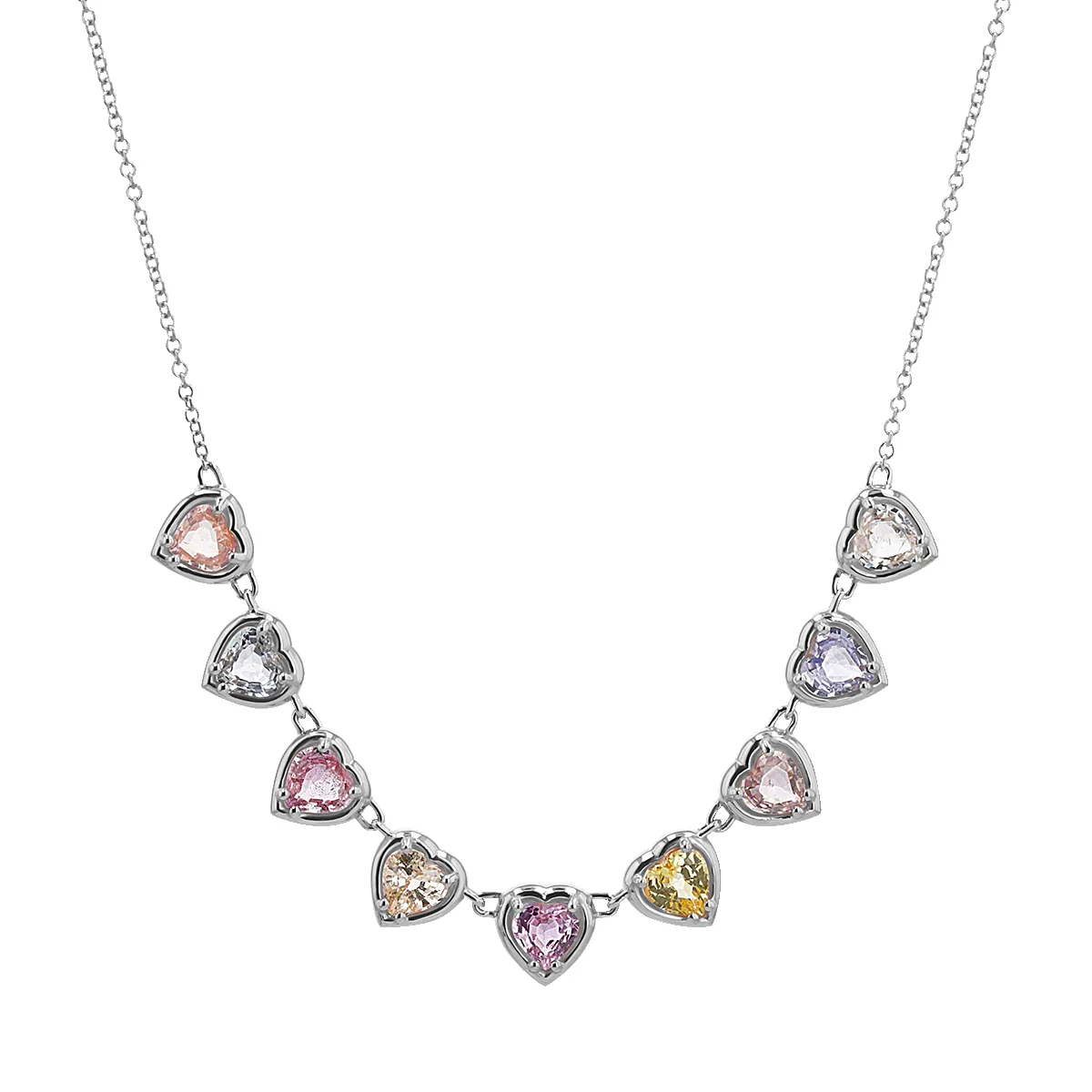 Sapphire Heart Strand Necklace sold by Baby Gold product image thumbnail 2