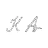 Diamond Pave Script Letter Stud sold by Baby Gold