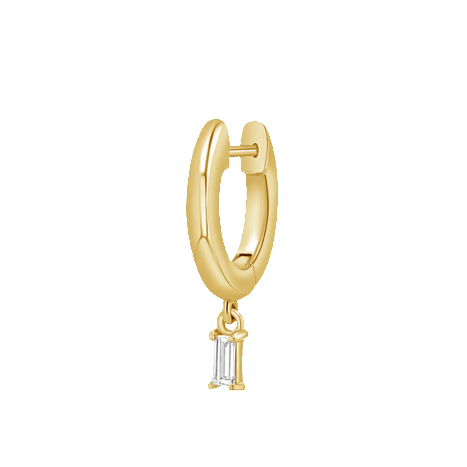 Diamond Baguette Charm Drop Huggies sold by Baby Gold product image thumbnail 4