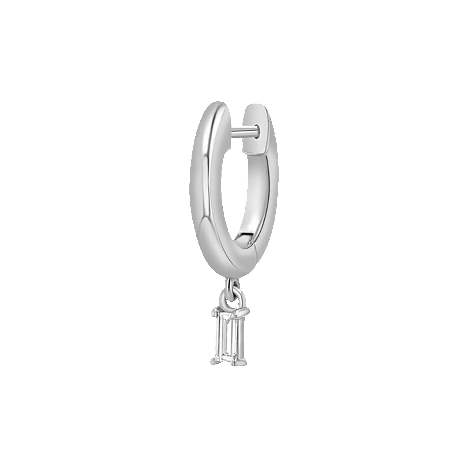 Diamond Baguette Charm Drop Huggies sold by Baby Gold product image thumbnail 5