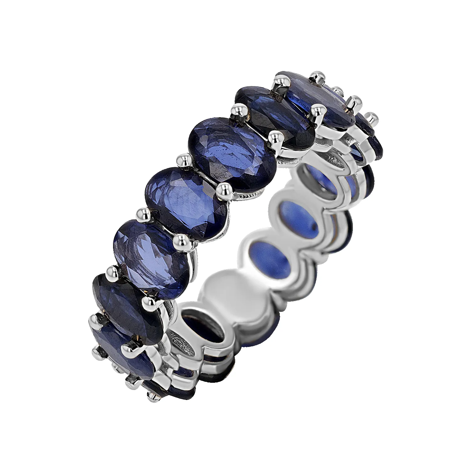 Genuine Blue Sapphire Oval Eternity Band sold by Baby Gold product image thumbnail 2