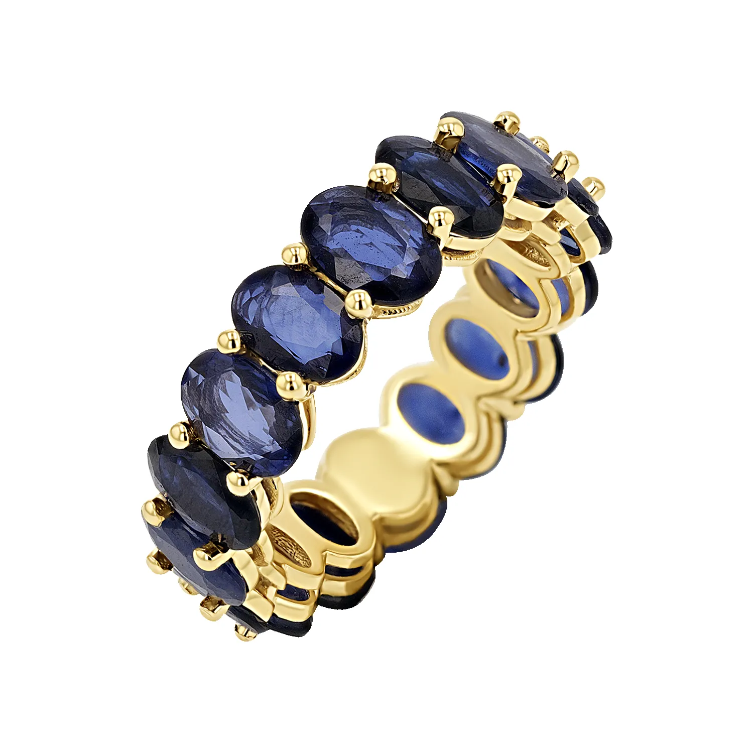Genuine Blue Sapphire Oval Eternity Band sold by Baby Gold