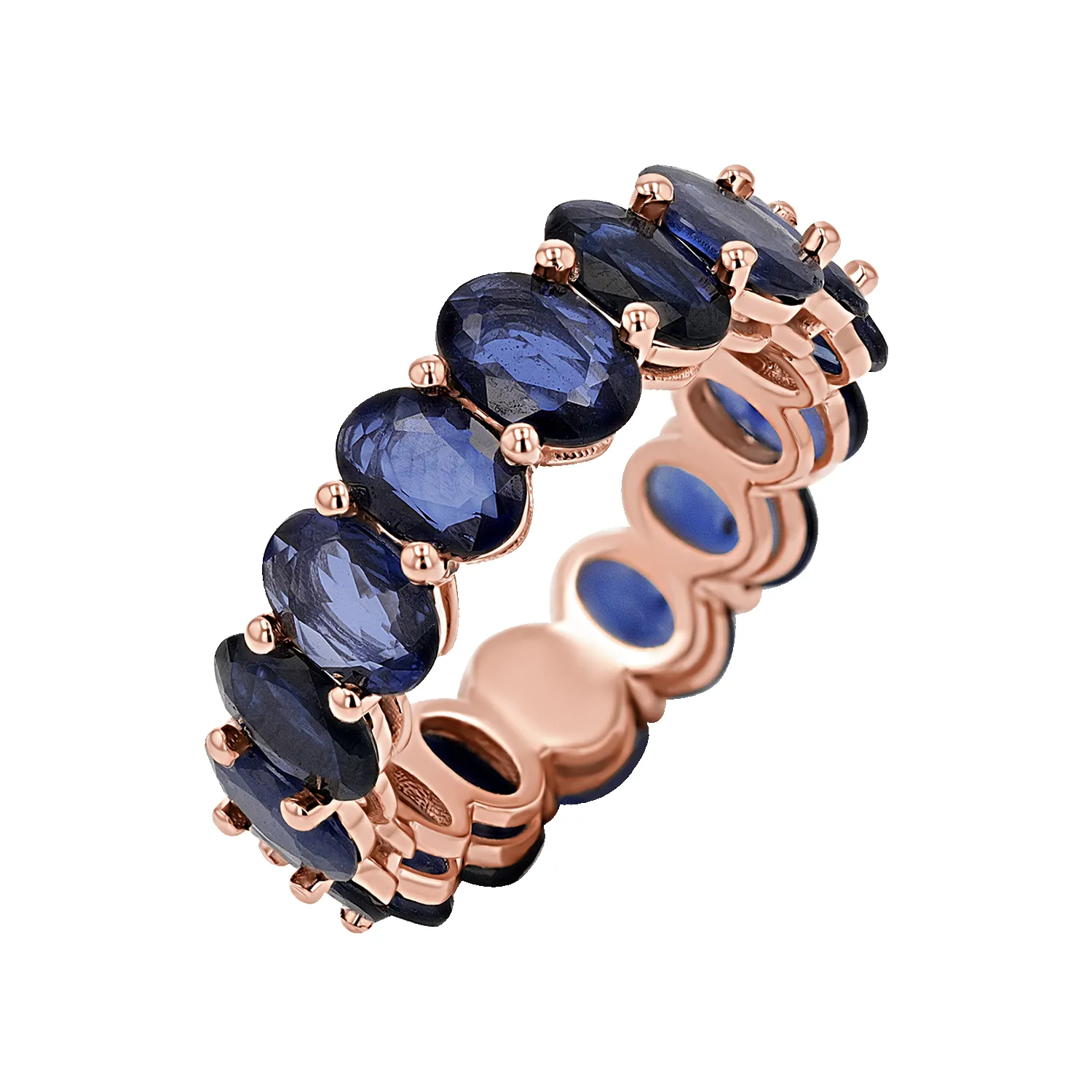 Genuine Blue Sapphire Oval Eternity Band sold by Baby Gold product image thumbnail 3