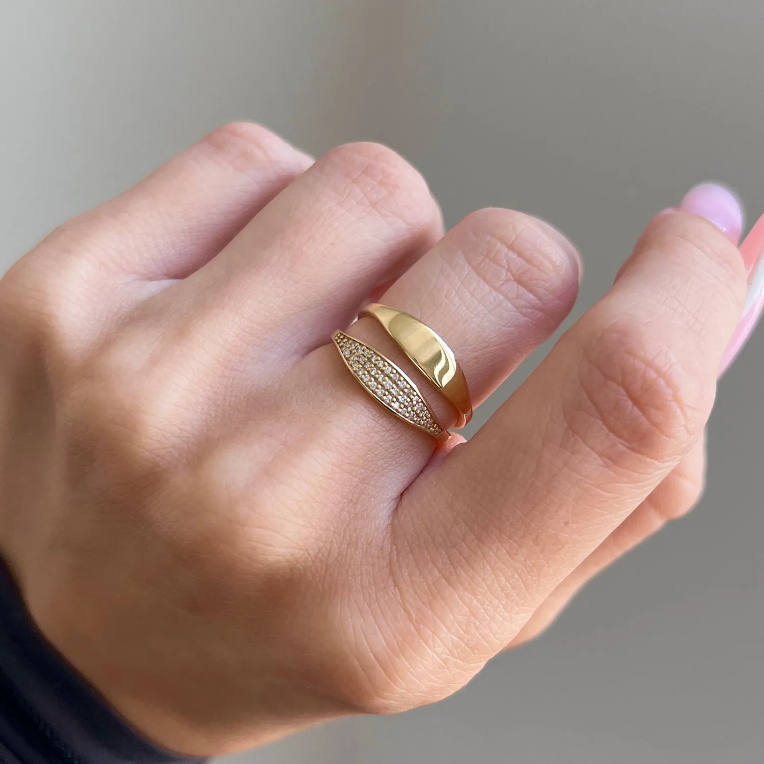 Tapered Diamond Stacking Band sold by Baby Gold product image thumbnail 4