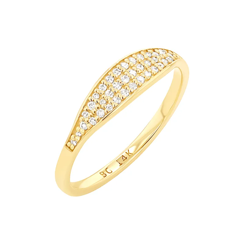 Tapered Diamond Stacking Band sold by Baby Gold